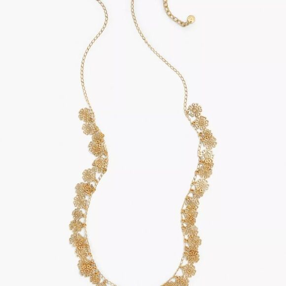 TALBOTS FILIGREE PETALS LAYERING GOLD NECKLACE NWT - Picture 4 of 4
